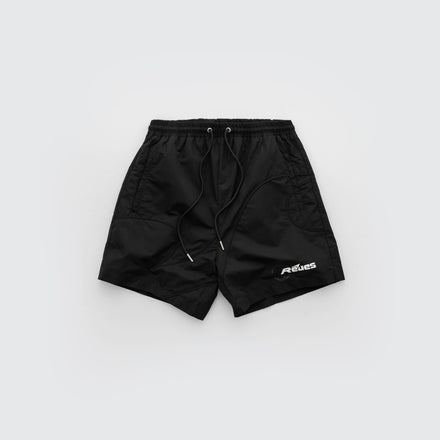 Black "Linear" Premium Nylon Shorts