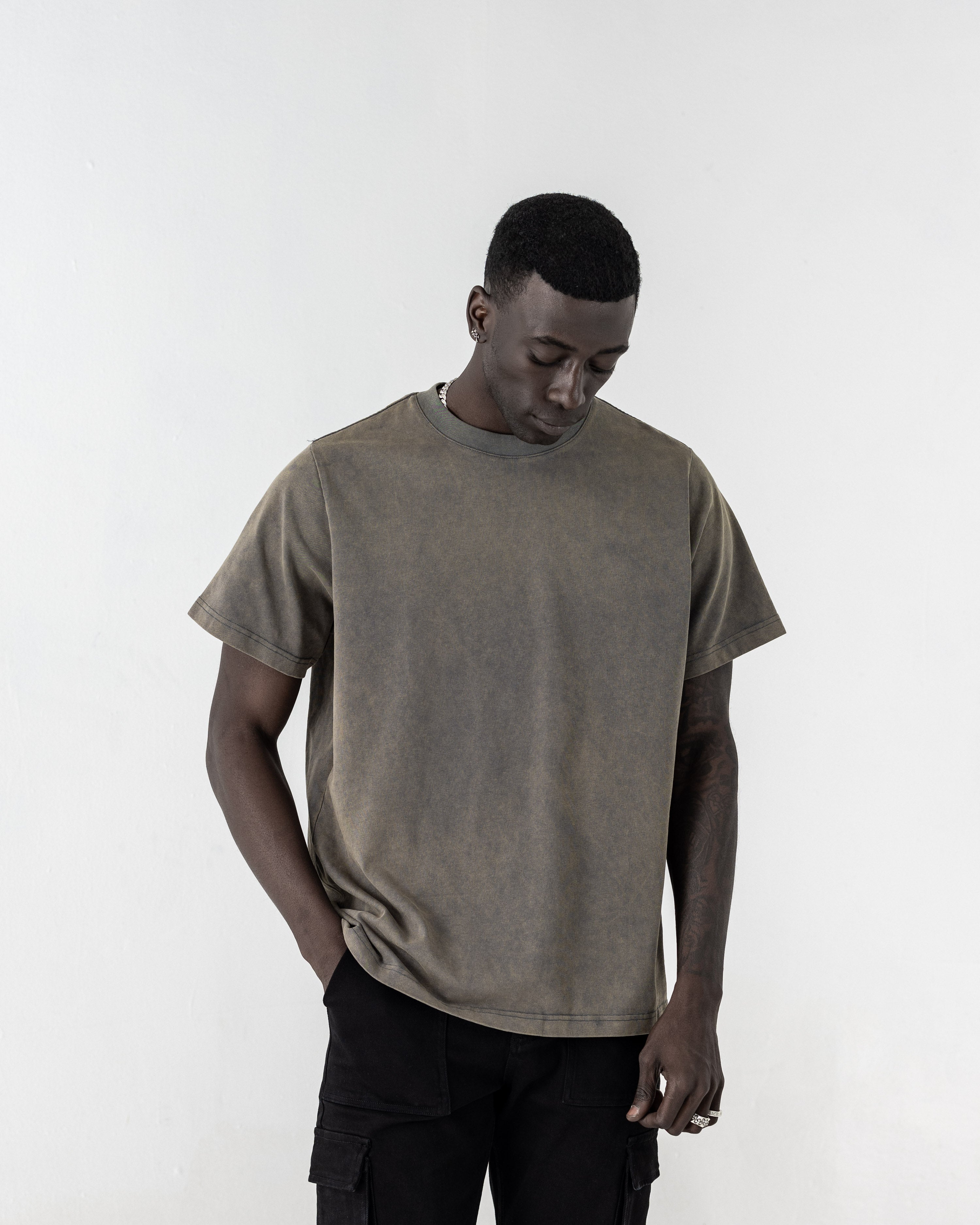Brown Washed  "Blanche" Premium Tee