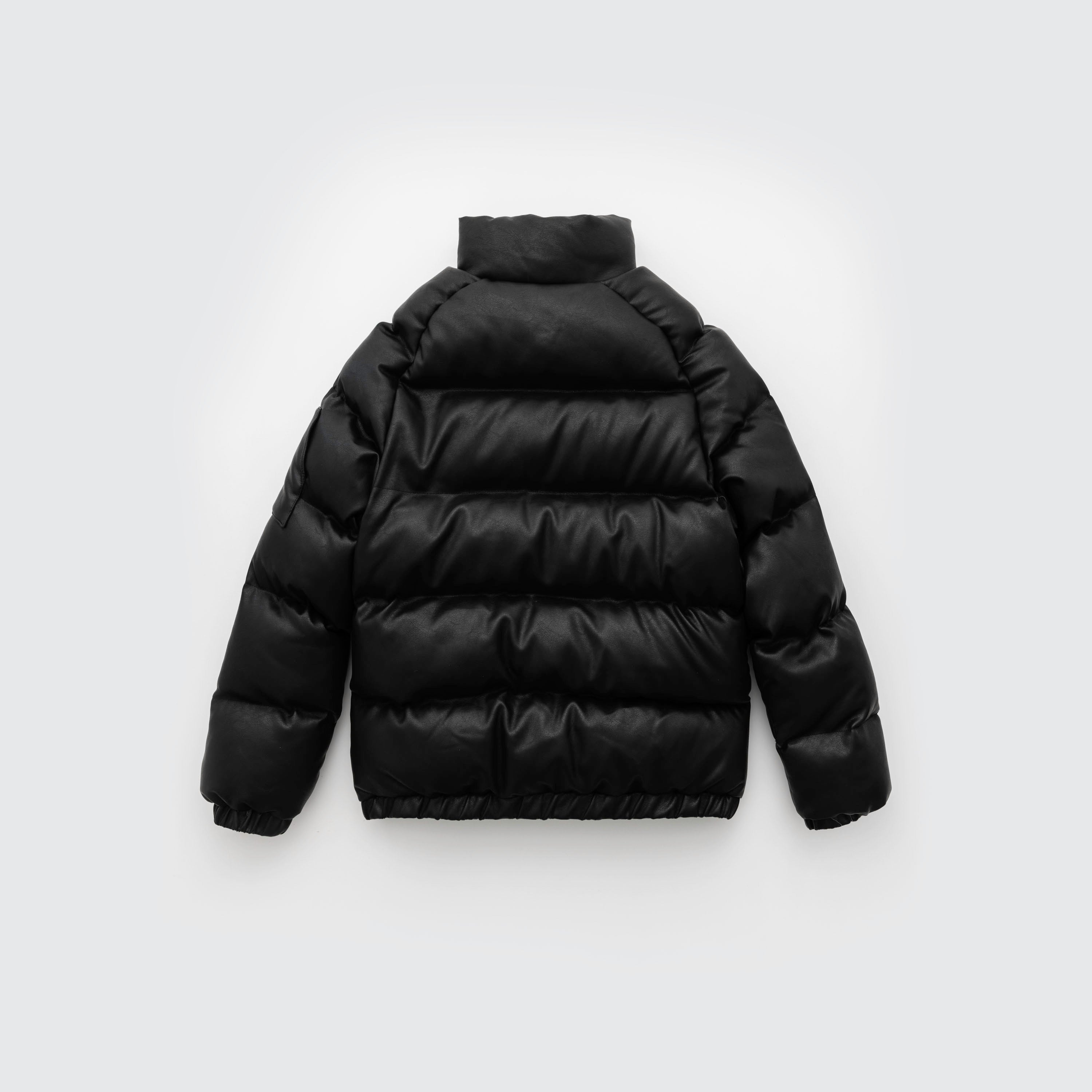 "Double R" Vegan Leather Puffer Jacket