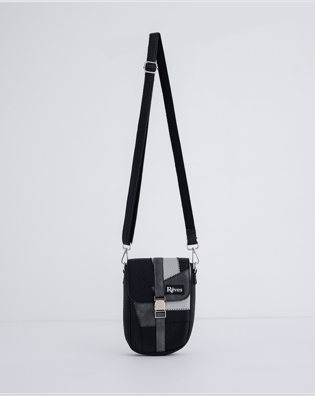 "Patchwork" Satchel bag (Black)
